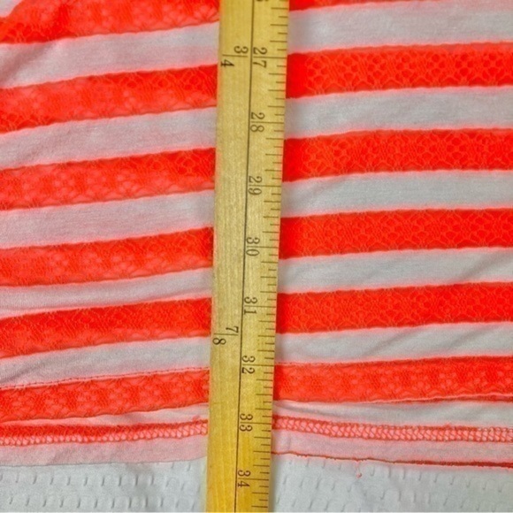 Balance Cover Up Collection Beach Hoodie Womens Size Large Orange White Stripes - Picture 13 of 16